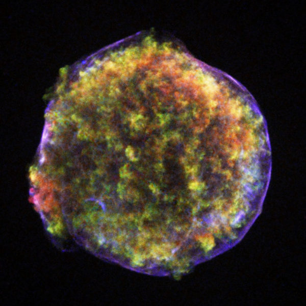 Immagine del resto della Supernova 1572 di tipo Ia, osservata nel 1572 da Tycho Brahe
